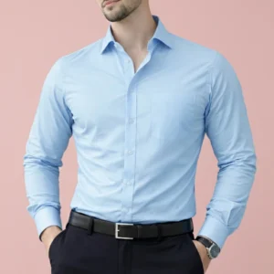 Luay Men Regular Fit Solid Spread Collar Formal Shirt